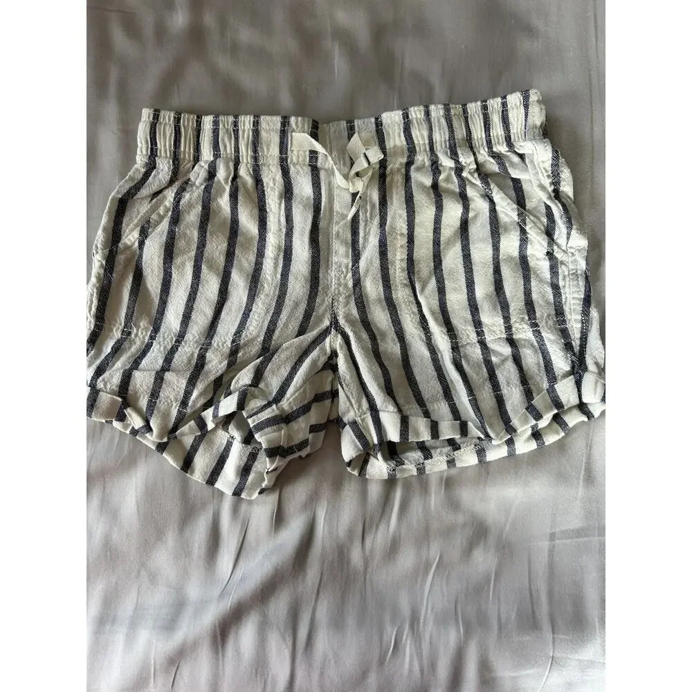 Old Navy Blue White Linen size 10-12